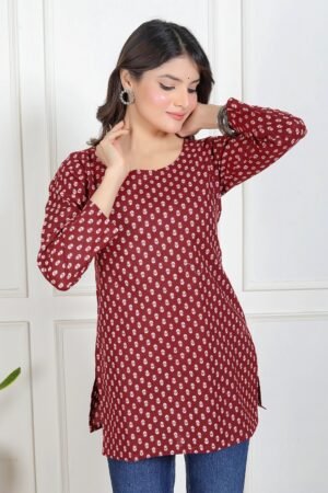 Zehra Boat Neck Kurti by Velmirastyles